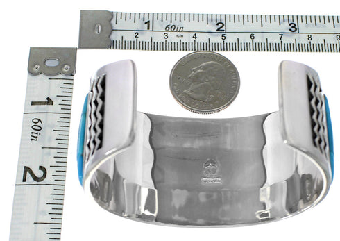 Silver Multicolor Native American Design Cuff Bracelet TX40435